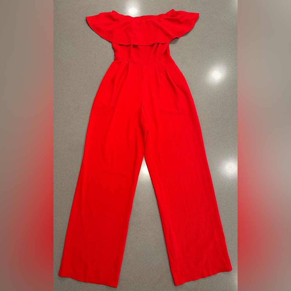 New Look Off-the-Shoulder Frill Bardot Jumpsuit *NWT*
